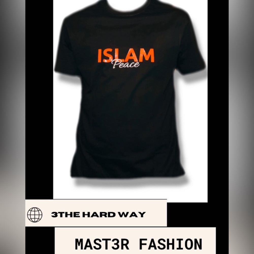 Mast3r Fashion black Islam is peace tee
